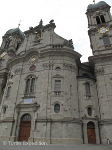 The beautiful cathedral and monastery in Einsiedeln is one of the most famous pilgrimages sites in Switzerland.