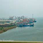 Finally, we could see the Bay of Bo Hai beyond Tianjin, one of the ports near Beijing on the Pacific.